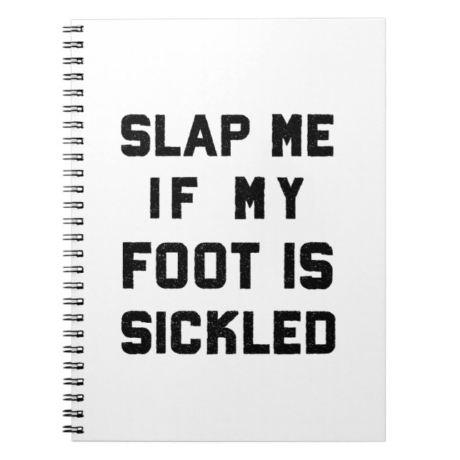 Caderno Espiral Pé engraçado de Sickled do estudante da dança do (Frente)