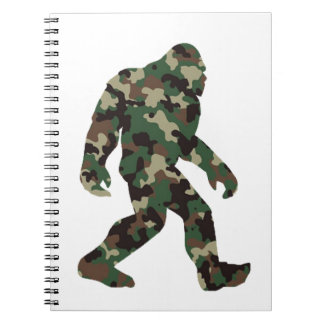 Caderno Espiral Pé Grande Sasquatch Camuflagem