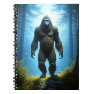 Caderno Espiral Pé grande Sasquatch na floresta