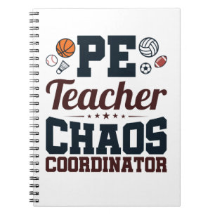 Caderno Espiral PE Teacher Chaos Coordinator