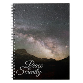 Caderno Espiral Peace & Serenity Mountain Night Sky