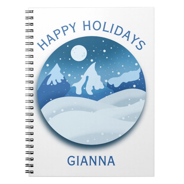 Caderno Espiral Peaceful Frosted Landscape Custom (Frente)