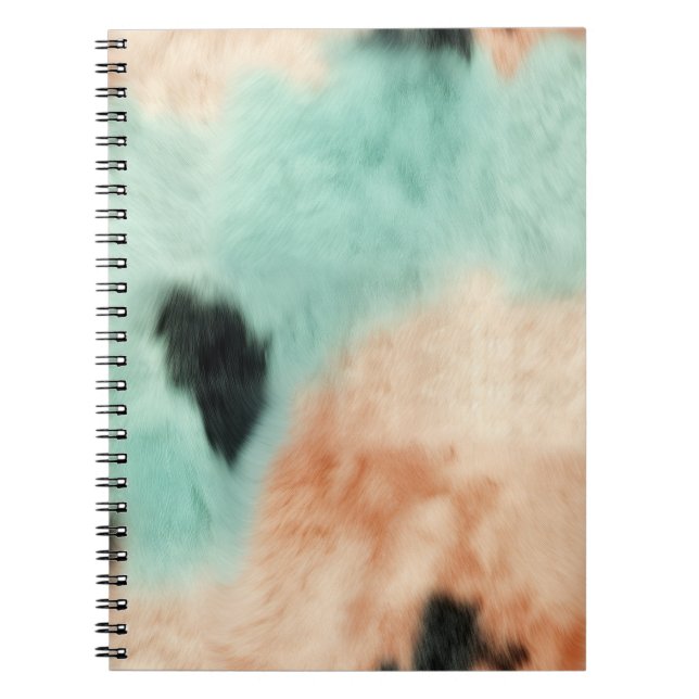 Caderno Espiral Peach Mint Cream Cowhide (Frente)