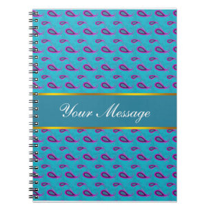 Caderno Espiral Peacock Blue Paisley