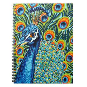 Caderno Espiral Peacock I Plumado