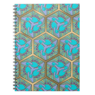 Caderno Espiral Peacock Mosaica