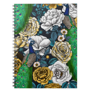 Caderno Espiral Peacocks no rosa 3