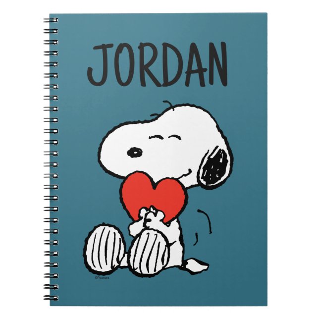 Caderno Espiral Peanuts | Valentine's Day | Snoopy Heart Hug (Frente)