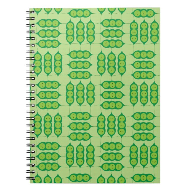 Caderno Espiral Peapods feliz (Frente)