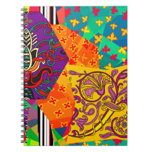 Caderno Espiral Peça festiva em índio, turco, italiano, por