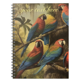 Caderno Espiral Peças de cena botânica de safra personalizáveis