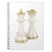 Caderno Espiral Rainha negra e peças de xadrez do rei