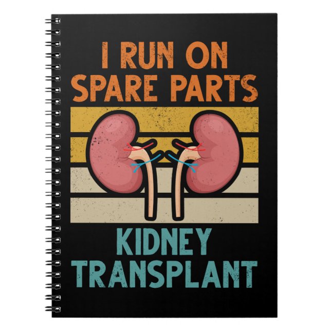 Caderno Espiral Peças sobressalentes De Transplante Renal Vintage (Frente)
