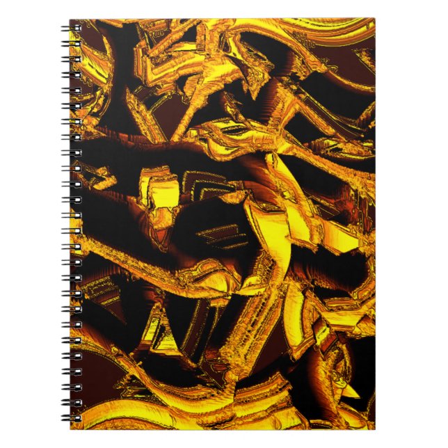 Caderno Espiral Pedaços ou bagaço de casca de tangerina desidratad (Frente)