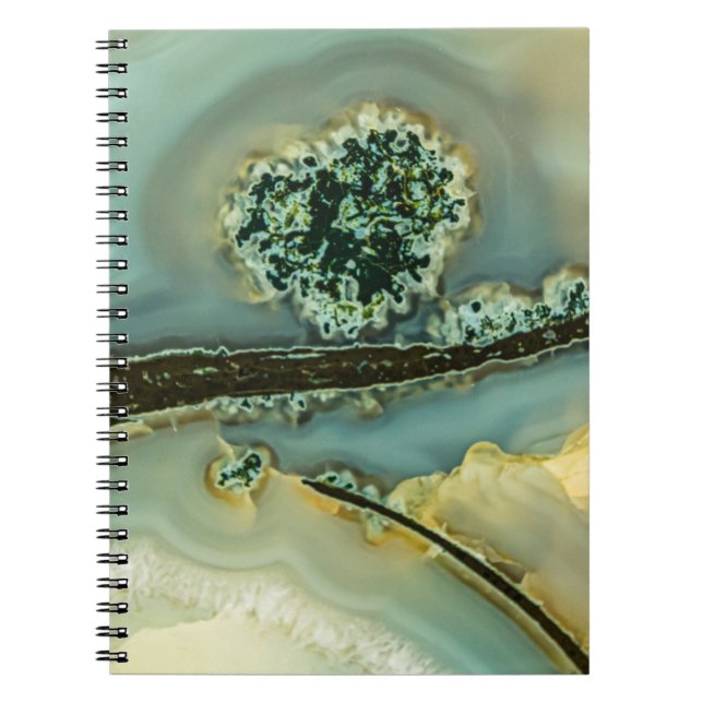 Caderno Espiral pedra dentro a semirprecioso (Frente)