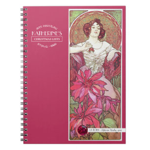 Caderno Espiral Pedras preciosas de Mucha Ruby Vermelho Rosa 2