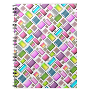 Caderno Espiral Pedras preciosos e mãe de pérolas