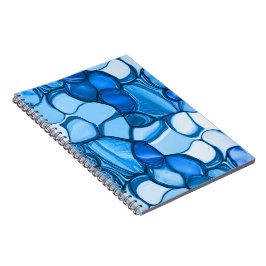 Caderno Espiral Pedras redondas em tons semelhantes ao azul real