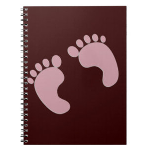 Caderno Espiral Pegadas de Bebê
