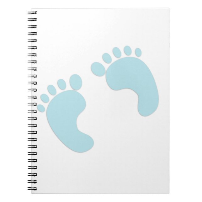 Caderno Espiral Pegadas de Bebê (Frente)