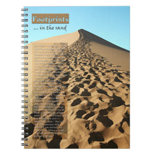 Caderno Espiral Pegadas no Diário de areia