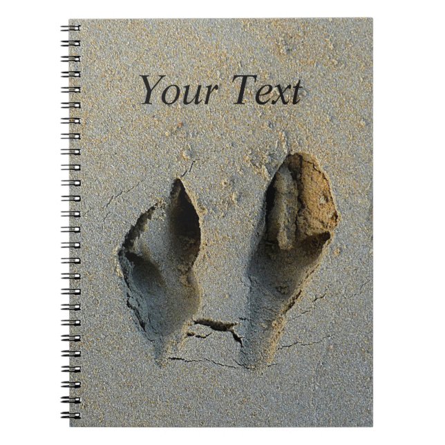 Caderno Espiral Pegadas Wallaby em Areia (Frente)