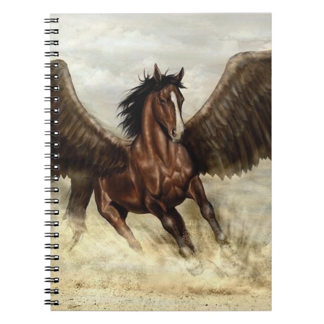 Caderno Espiral Pegasus na asa (Frente)