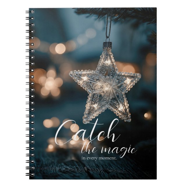 Caderno Espiral Pegue a Estrela Mágica de Natal (Frente)