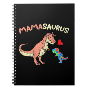 Caderno Espiral Pegue esta fofa Quebra-cabeça do Mamasaurus Heart
