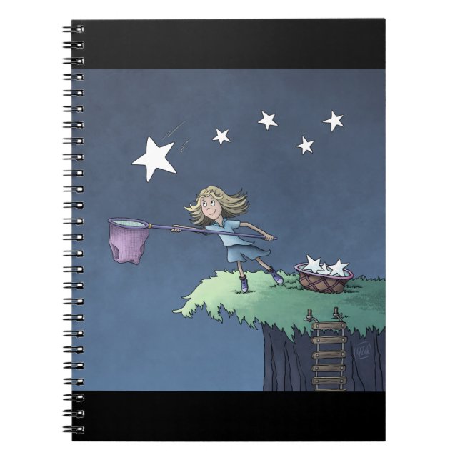 Caderno Espiral Pegue uma Estrela Cadente - Coletando Desejos  Cad (Frente)