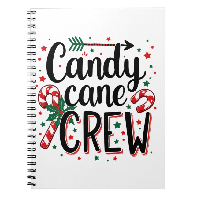 Caderno Espiral Peixe de canas doce Feriado de Natal (Frente)