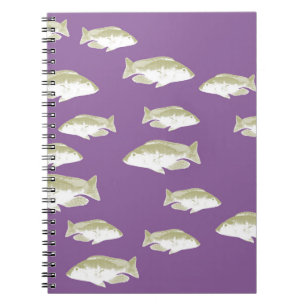 Caderno Espiral Peixe em roxo