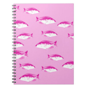 Caderno Espiral Peixe rosa