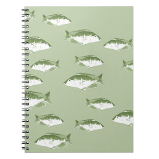 Caderno Espiral Peixe verde-azeitona