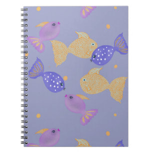 Caderno Espiral Peixes Amigos