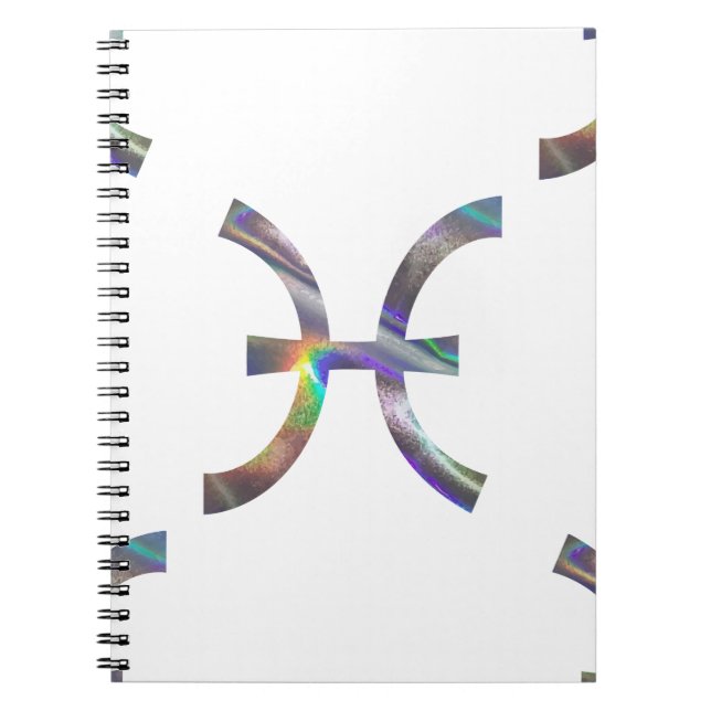 Caderno Espiral peixes hologramas (Frente)