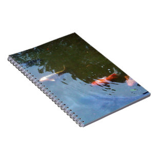 Caderno Espiral Peixes, Koi Carps na lagoa