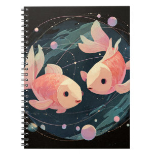Caderno Espiral Peixes Notebook Zodiac