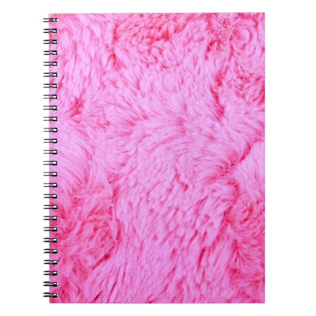 Caderno Espiral Pele cor-de-rosa do falso (Frente)