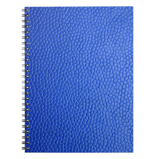 Caderno Espiral Pele de pele de couro azul (Frente)