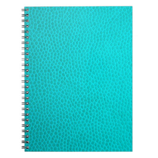 Caderno Espiral Pele de textura de pele de couro de turquesa