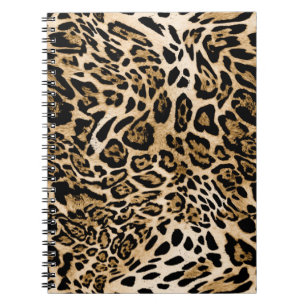 Caderno Espiral Pele-leopardo africana: Textura animal sem costura