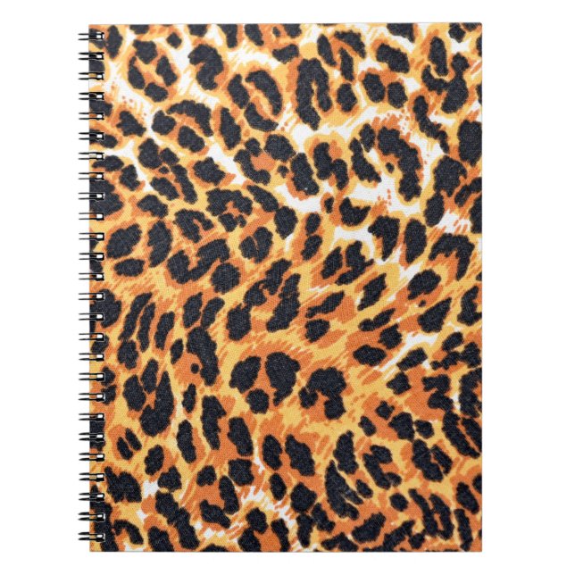 Caderno Espiral pele-leopardo como dorso-leopardo,padrão,impressão (Frente)