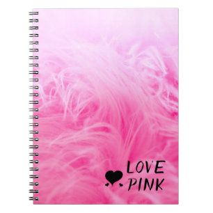 Caderno Espiral Peles finas de Felpudo rosa