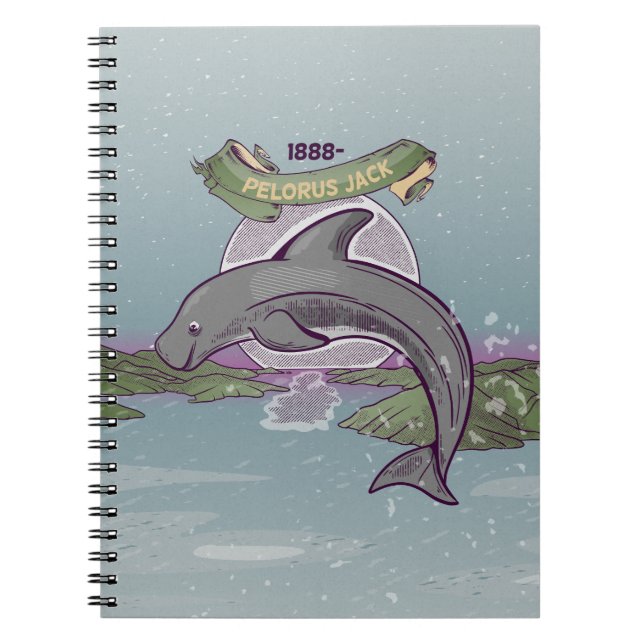 Caderno Espiral Pelorus Jack Dolphin Nova Zelândia (Frente)