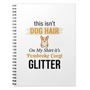 Caderno Espiral Pembroke Corgi Brilho Design Divertido Amante de C