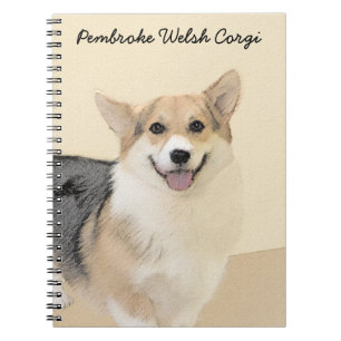 Caderno Espiral Pembroke Welsh Corgi - Pintura Original para Cacho