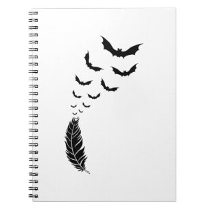 Caderno Espiral Pena com bastões do vôo