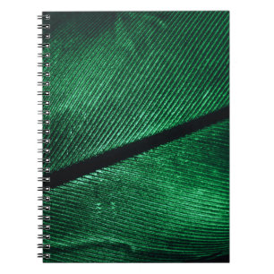 Caderno Espiral Pena Verde, Linda Textura Padrão.