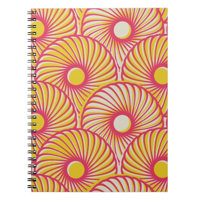 Caderno Espiral Penas asiáticas, escamas vermelhas laranja, sem co (Frente)